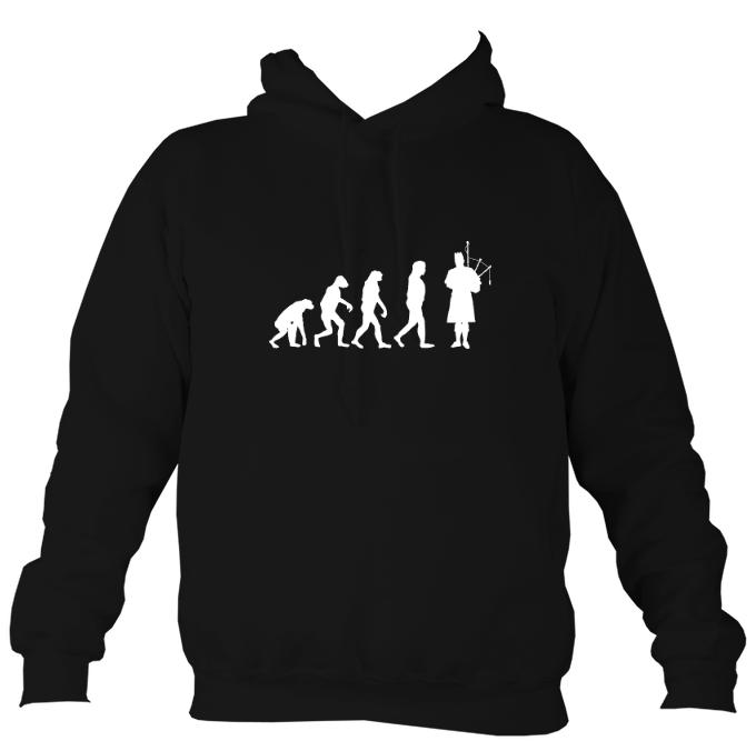 Evolution of Bagpipe Players Hoodie-Hoodie-Jet black-Mudchutney