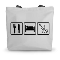 Eat Sleep & Play Fiddle Canvas Tote Bag