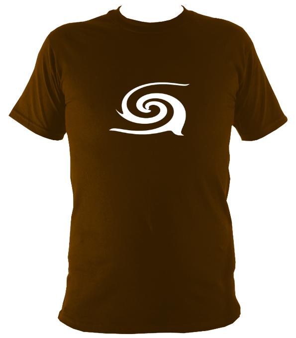 Tribal spiral t-shirt - T-shirt - Dark Chocolate - Mudchutney
