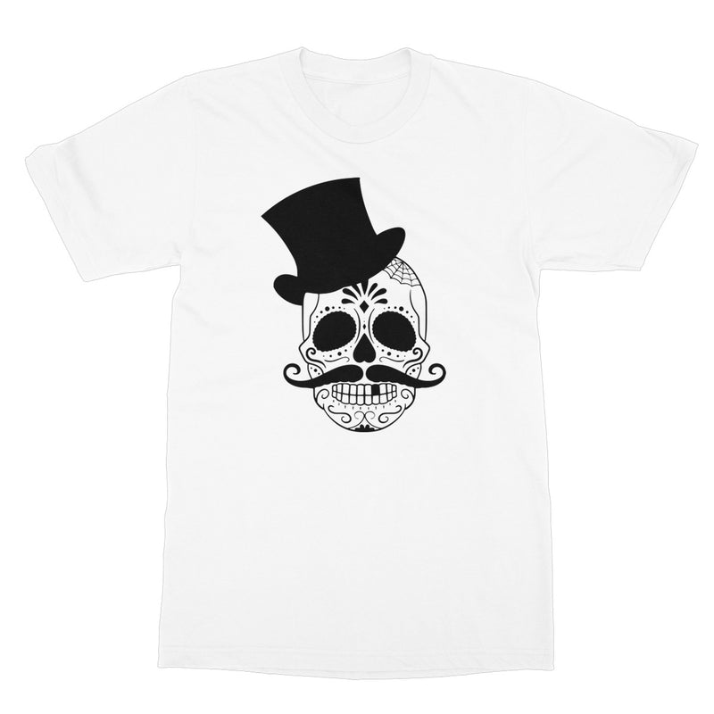 Skull in Top Hat Softstyle T-Shirt