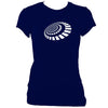 update alt-text with template Spiral Blocks Ladies Fitted T-shirt - T-shirt - Navy - Mudchutney