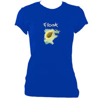 update alt-text with template Flook "Haven" Ladies Fitted T-Shirt - T-shirt - Royal - Mudchutney