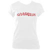 update alt-text with template Hearts Musical Stave Ladies Fitted T-shirt - T-shirt - White - Mudchutney