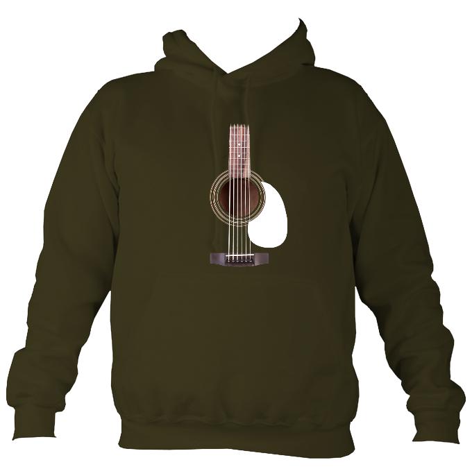 Guitar Strings and Neck Hoodie-Hoodie-Olive green-Mudchutney