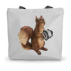 Concertina Playing Squirrel Canvas Tote Bag