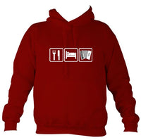 Eat, Sleep, Play Melodeon Hoodie-Hoodie-Red hot chilli-Mudchutney