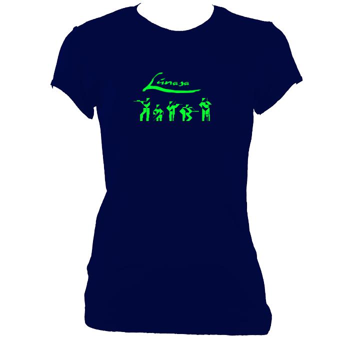 update alt-text with template Lúnasa Band Ladies Fitted T-shirt - T-shirt - Navy - Mudchutney