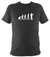 Evolution of Flute Players T-shirt - T-shirt - Dark Heather - Mudchutney