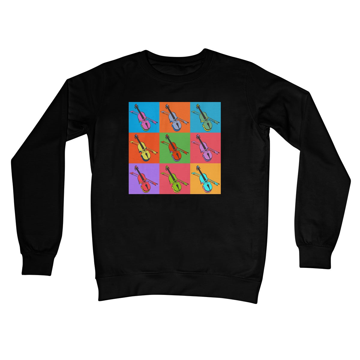 Warhol Style Fiddles Crew Neck Sweatshirt