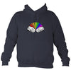 Rainbow Concertina Hoodie-Hoodie-Denim-Mudchutney