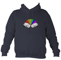 Rainbow Concertina Hoodie-Hoodie-Denim-Mudchutney