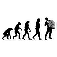 Evolution of Accordion Players Sticker