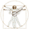 Da Vinci Vitruvian Man Banjo Sticker