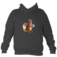 Concertina Playing Squirrel Hoodie-Hoodie-Charcoal-Mudchutney