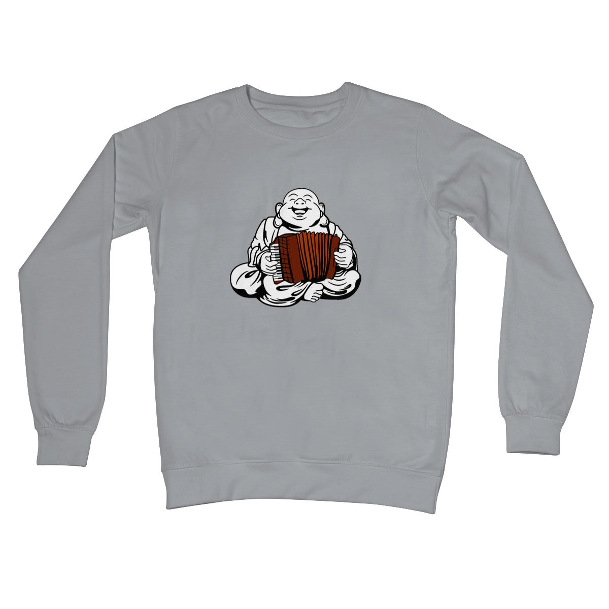 Accordion Playing  Buddha Sweatshirt
