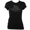 The Demon Barbers XL Ladies Fitted T-shirt