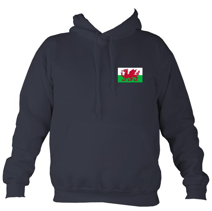 Welsh Dragon Flag Hoodie-Hoodie-Denim-Mudchutney