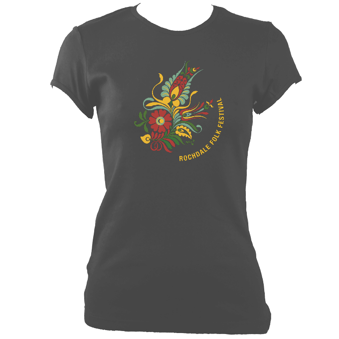 Rochdale Folk Festival 2021 Ladies Fitted T-shirt