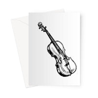 Fiddle Sketch Greeting Card