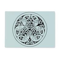 Celtic Interwoven Birds Glass Chopping Board