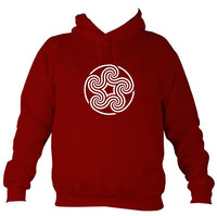 Celtic Five Spiral Pentagon Design Hoodie-Hoodie-Red hot chilli-Mudchutney