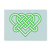 Celtic woven hearts Glass Chopping Board