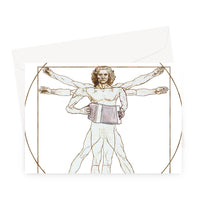 Da Vinci Vitruvian Man Melodeon Greeting Card