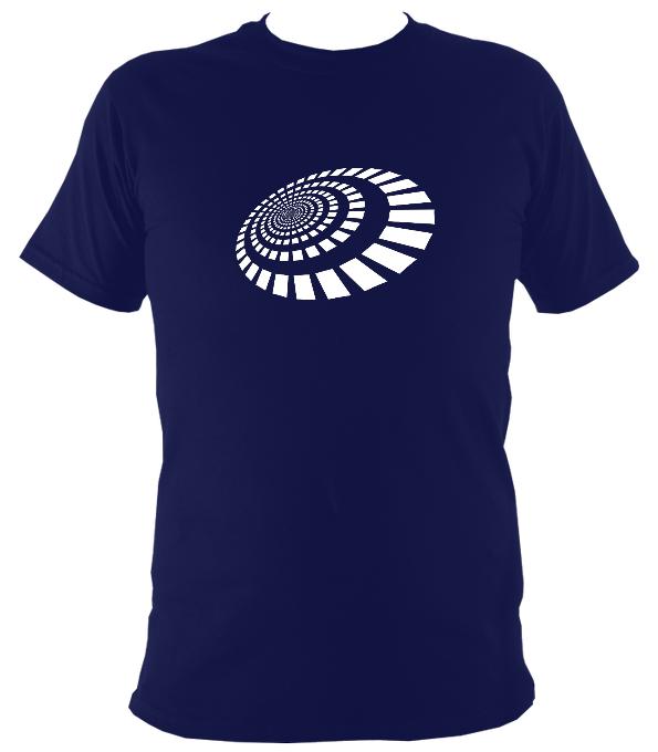 Spiral Blocks T-shirt - T-shirt - Navy - Mudchutney