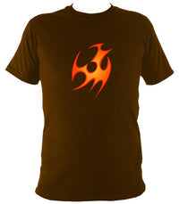 Tribal Fire T-shirt - T-shirt - Dark Chocolate - Mudchutney