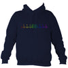Heartbeat Melodeon in Rainbow Colours Hoodie-Hoodie-Oxford navy-Mudchutney