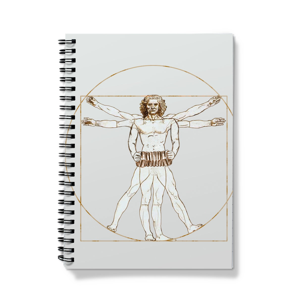 Da Vinci Vitruvian Man Concertina Notebook