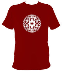 Modern Celtic Globe Illusion T-shirt - T-shirt - Cardinal Red - Mudchutney