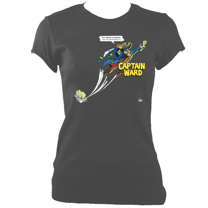 The Demon Barbers "Captain Ward" Ladies Fitted T-shirt