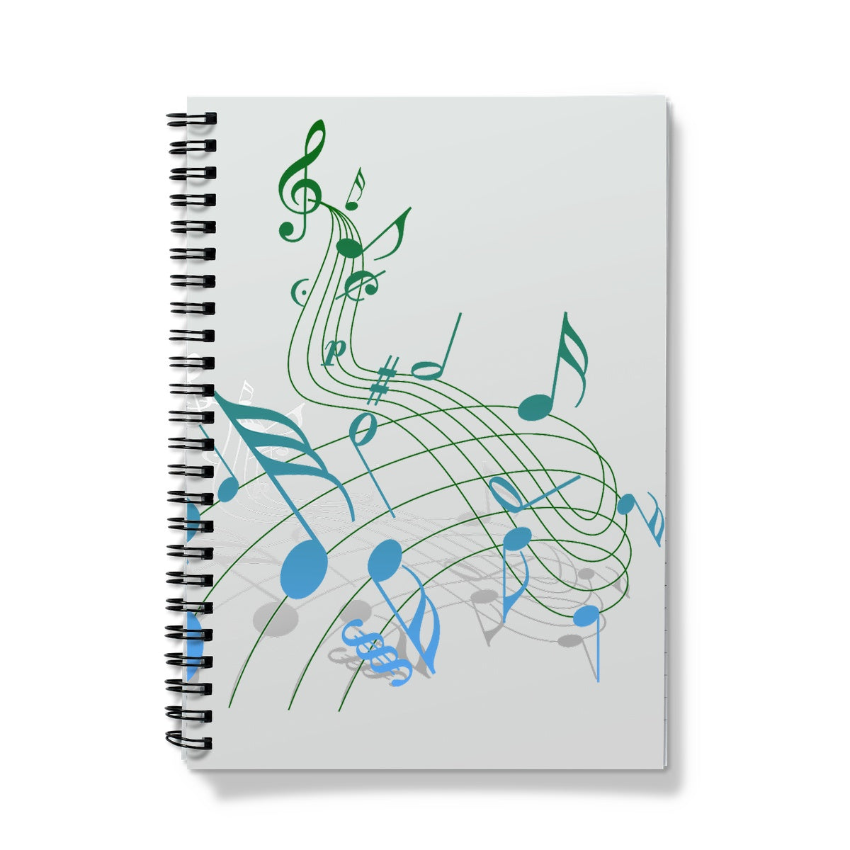 Abstract Music Score Notebook
