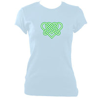 update alt-text with template Celtic Triple Heart Ladies Fitted T-Shirt - T-shirt - Light Blue - Mudchutney
