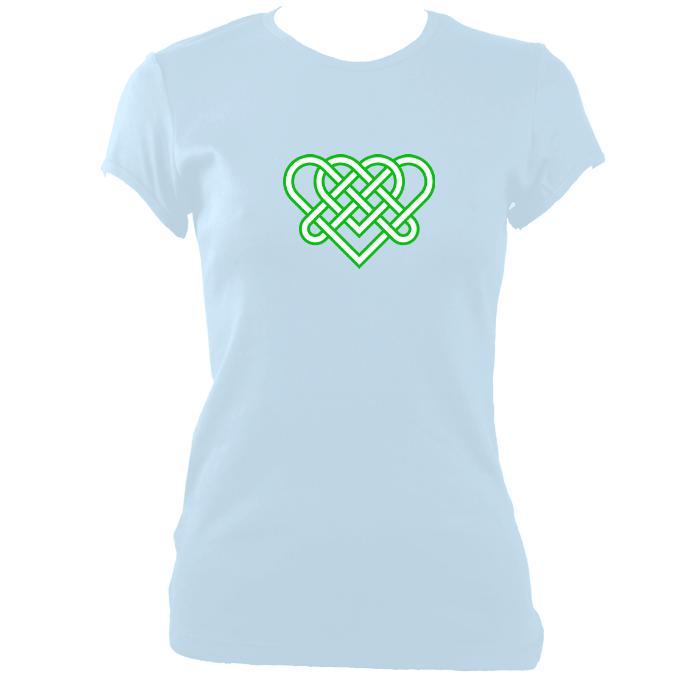 update alt-text with template Celtic Triple Heart Ladies Fitted T-Shirt - T-shirt - Light Blue - Mudchutney