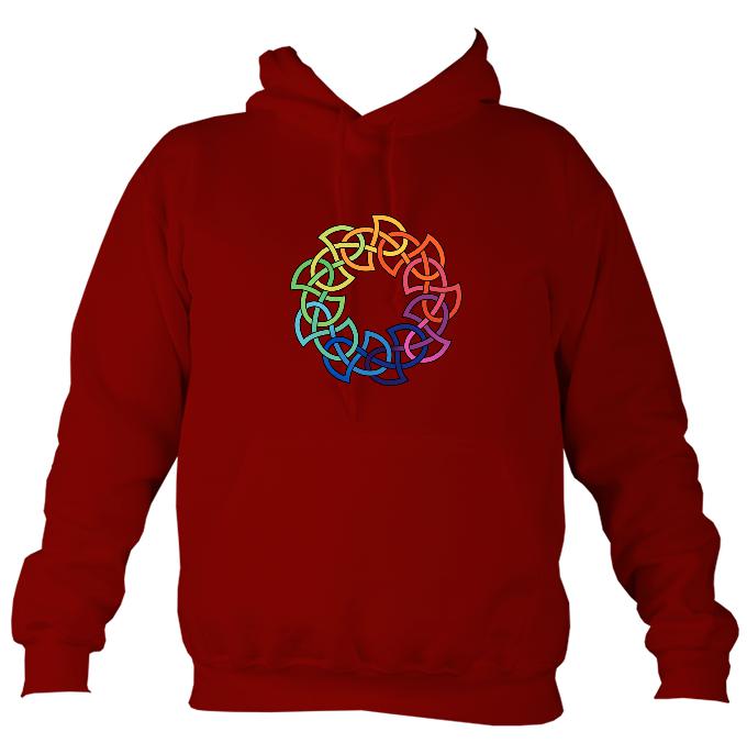 Rainbow Celtic Knot Hoodie-Hoodie-Red hot chilli-Mudchutney