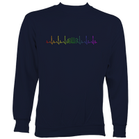 Heartbeat Concertina in Rainbow Colours Sweatshirt