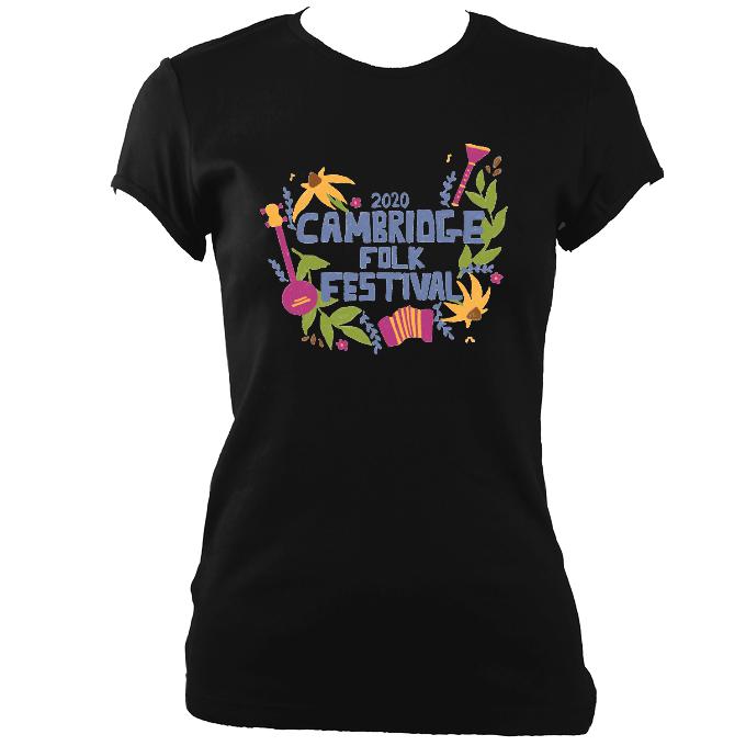 Cambridge Folk Festival - Design 4 - Women's Fitted T-Shirt - T-shirt - White - Mudchutney