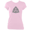 update alt-text with template Celtic Triangular Knot Ladies Fitted T-shirt - T-shirt - Light Pink - Mudchutney