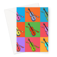 Warhol Style Fiddles Greeting Card