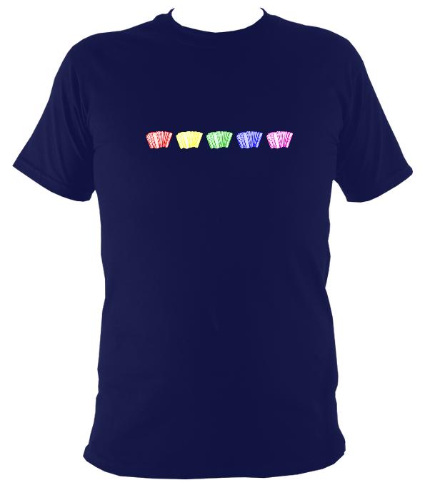 Rainbow Accordions T-shirt - T-shirt - Navy - Mudchutney