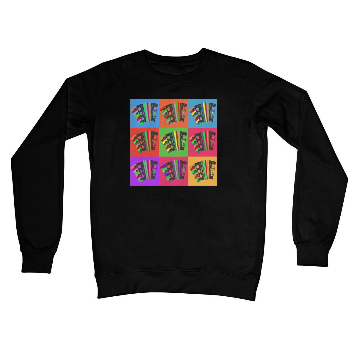 Warhol Style Accordions Crew Neck Sweatshirt