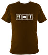 Eat, Sleep, Dance Morris T-shirt - T-shirt - Dark Chocolate - Mudchutney