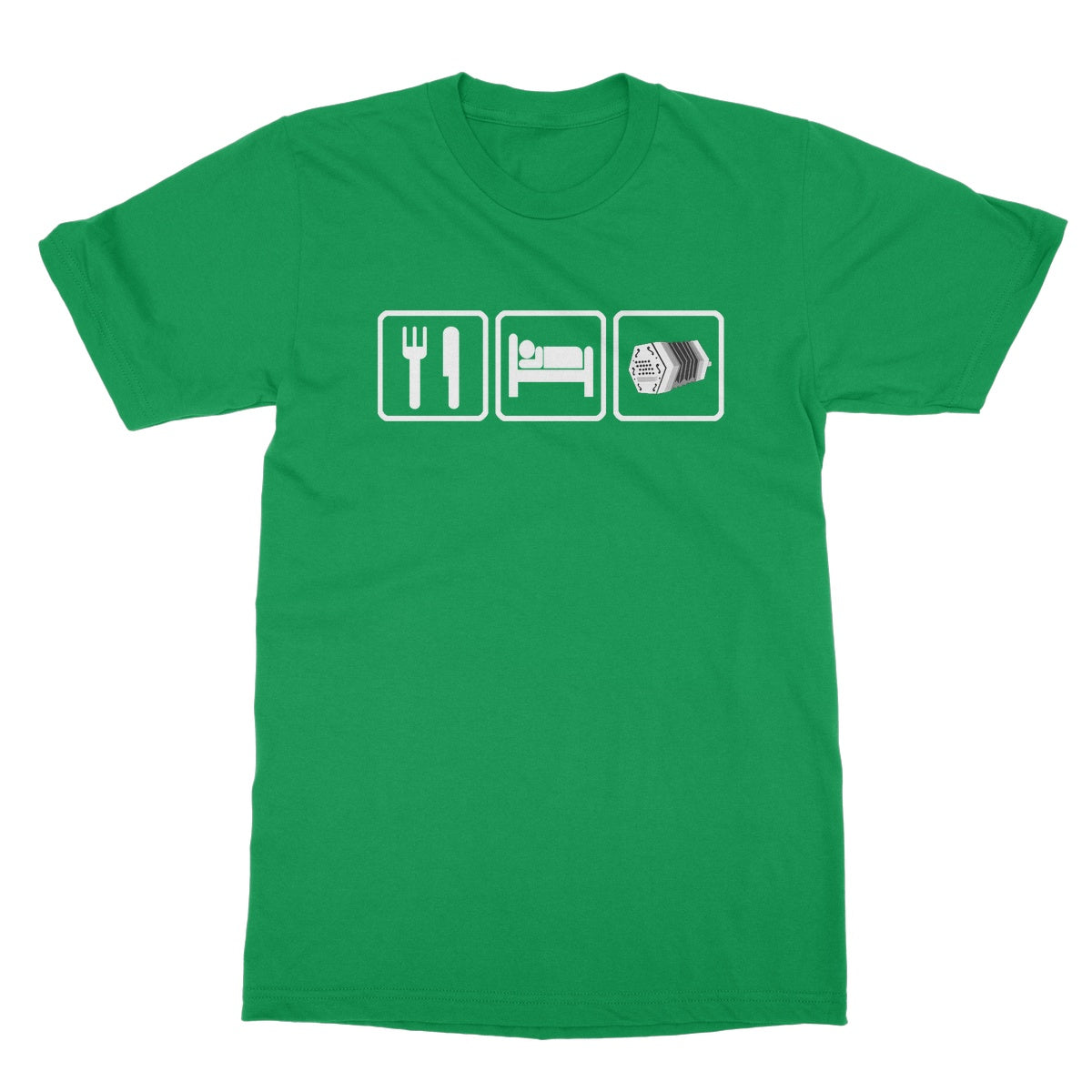 Eat Sleep & Play Concertina T-Shirt