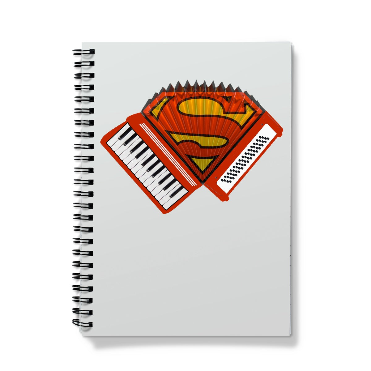 Accordion Superhero Notebook