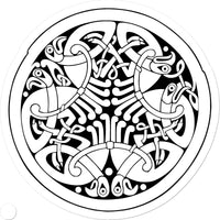 Traditional Celtic Birds Sticker