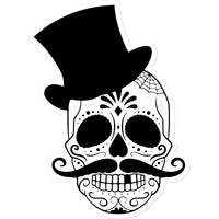 Skull in Top Hat Sticker