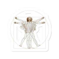 Da Vinci Vitruvian Man Accordion Sticker