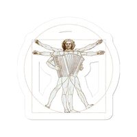 Da Vinci Vitruvian Man Accordion Sticker